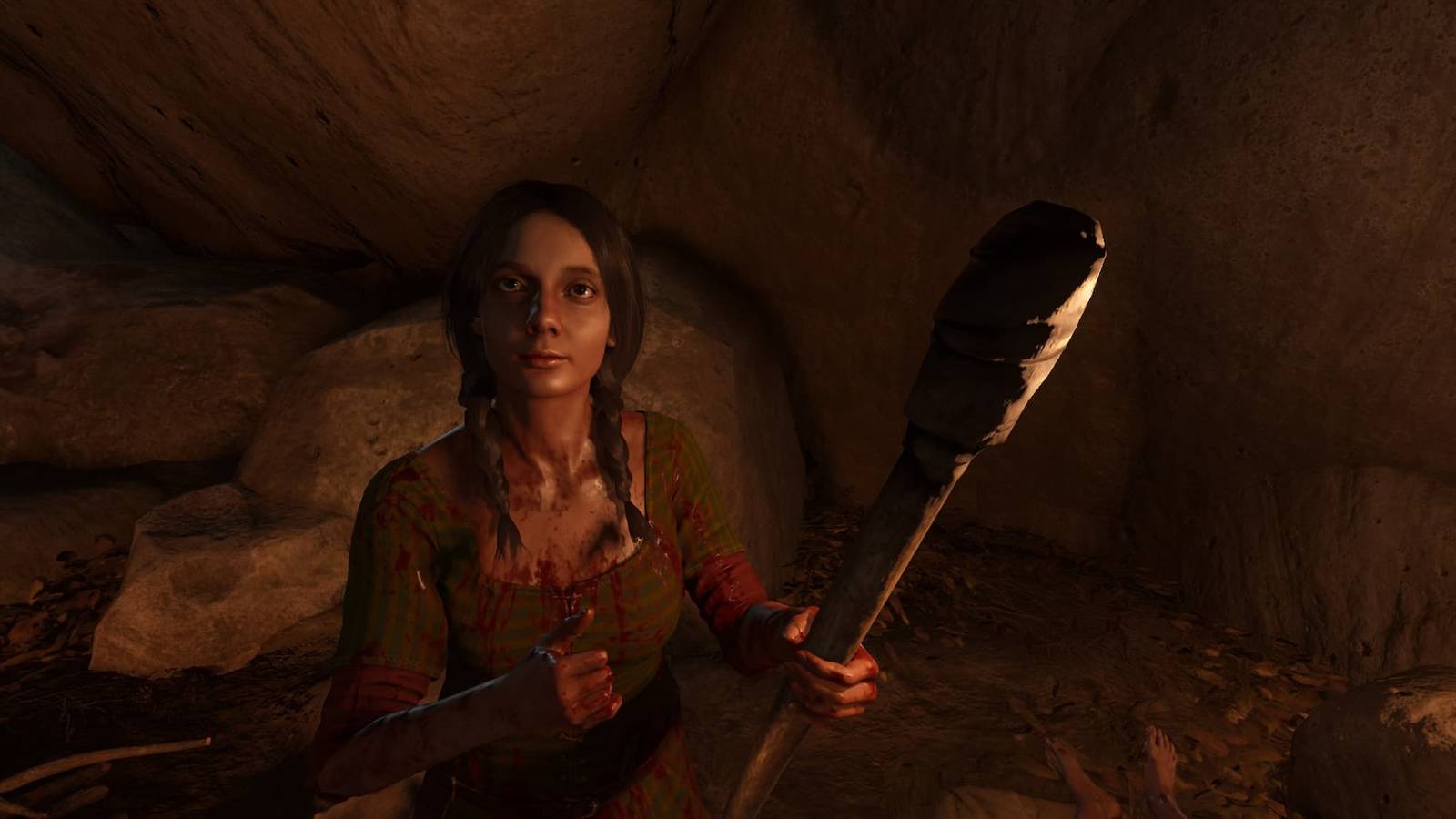 Marika in a cave in KCD2