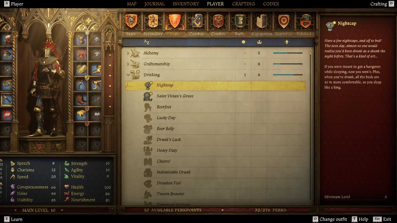 The Nightcap Perk in KCD2
