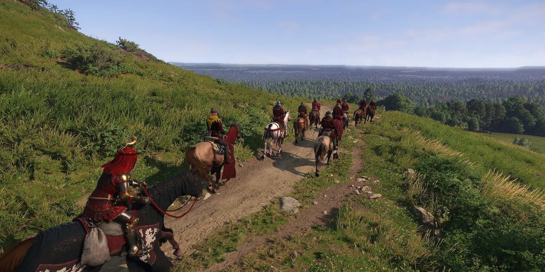 Henry following a party of guards in KCD2