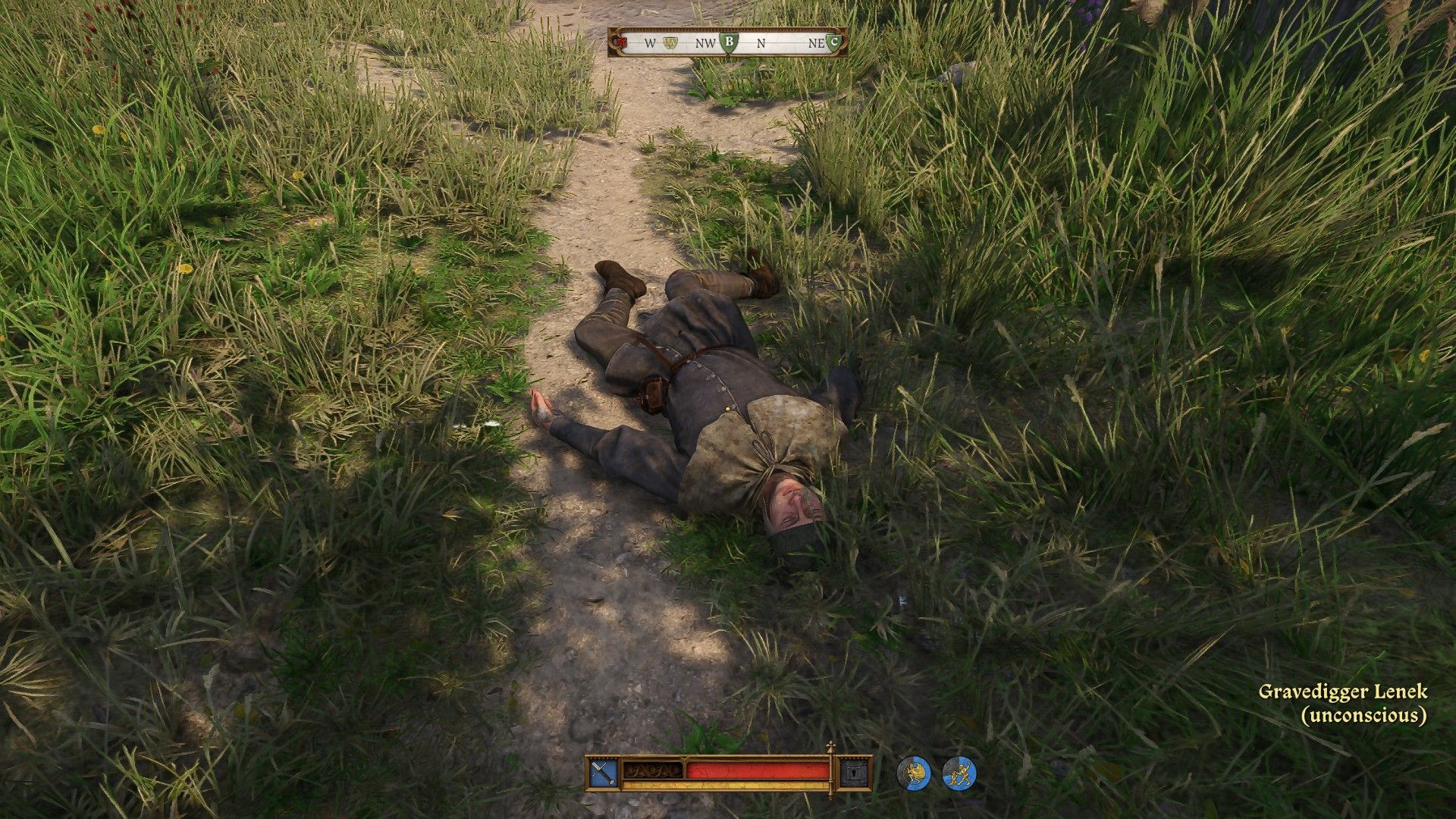 KCD2 Beyond The Grave Gravekeeper knocked out