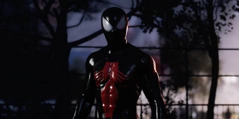 An image from the Raining Night Atmosphere mod for Marvel's Spider-Man 2