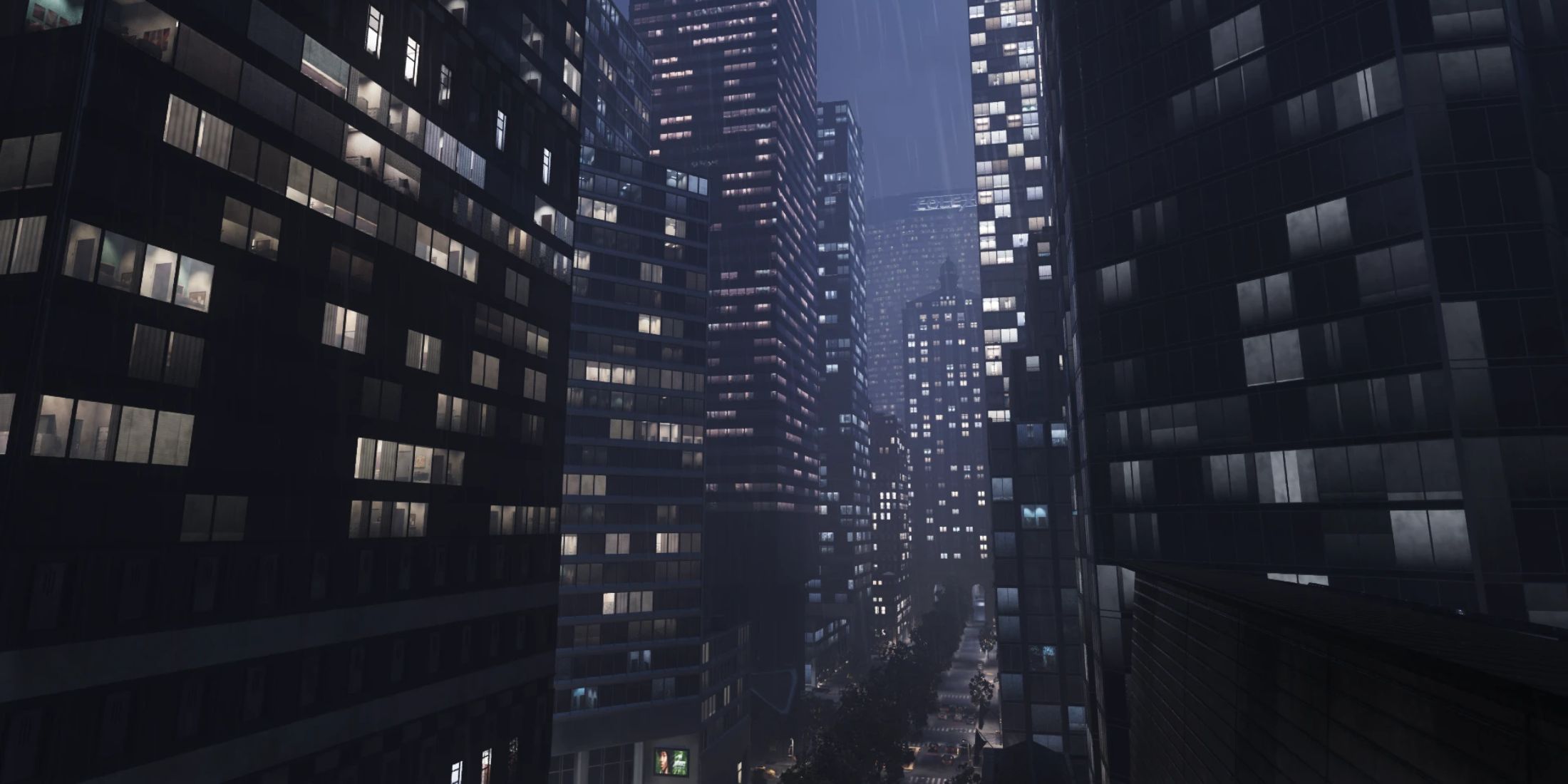 An image from the Raining Night Atmosphere mod for Marvel's Spider-Man 2