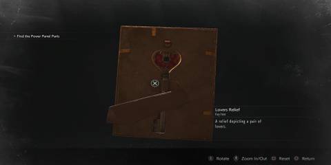 The Back Of The Lovers Relief With The Heart Key 