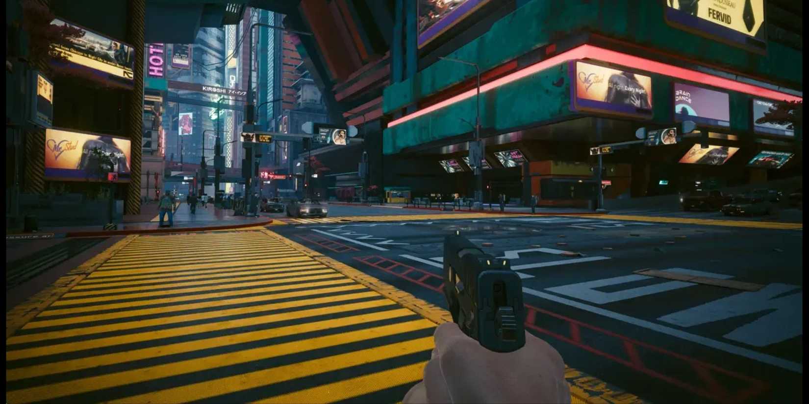 The Streets of Night City During Daytime in Cyberpunk 2077