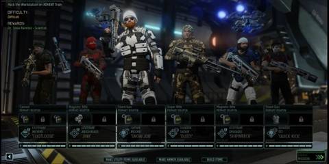 Assembling a Squad Before a Mission in XCOM 2