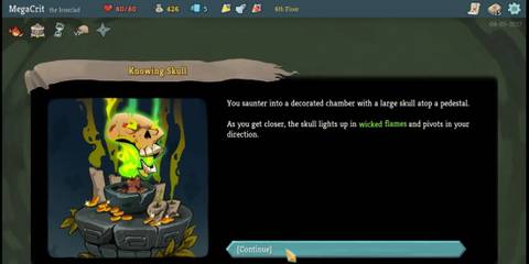 A Knowing Skull Event in Slay the Spire