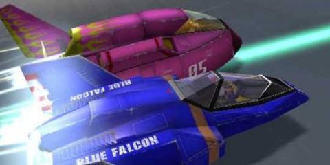 A Key Frame From F-Zero GX Showing Two Racers Clashing On The Track