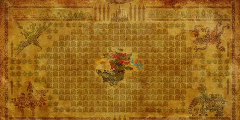 A Key Frame From The Legend Of Zelda Breath Of The Wild Showing An Illustration Of Ganon Being Surrounded