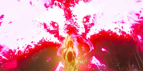 A Key Frame From The Legend Of Zelda Breath Of The Wild Showing Princess Zelda being Approached By Ganon