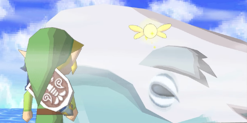 A Key Frame From The Legend Of Zelda Phantom Hourglass Showing Link Conversing With Oshus