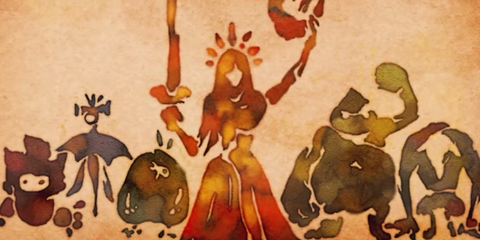 A Key Frame From The Legend Of Zelda Skyward Sword Showing The Goddess Hylia Surrounded By Her Allies