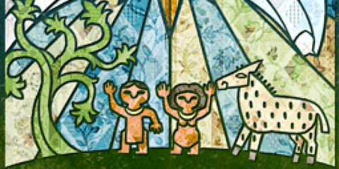 A Key Frame From The Legend Of Zelda Spirit Tracks Showing The People Of The Game's Newfound Land Rejoicing