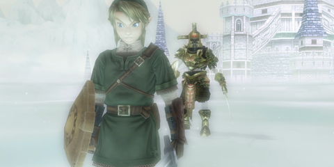 A Key Frame From The Legend Of Zelda Twilight Princess Showing Link Being Approached By The Hero's Shade