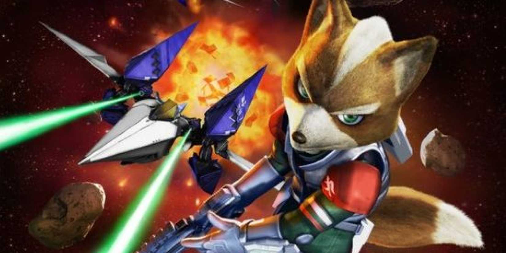 A Piece Of Key Art From Star Fox Assault Showing Fox McCloud In An Action Pose