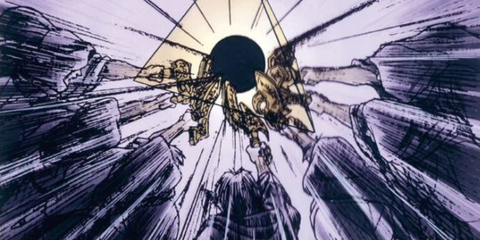 A Piece of Key Art  From The Legend Of Zelda A Link To The Past Showing The Mages Sealing The Darkness Away