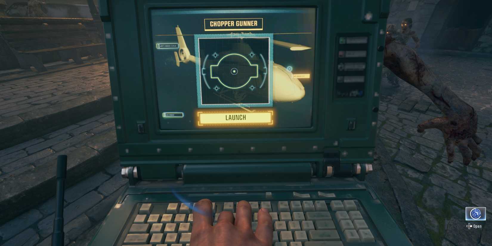 activating the chopper gunner