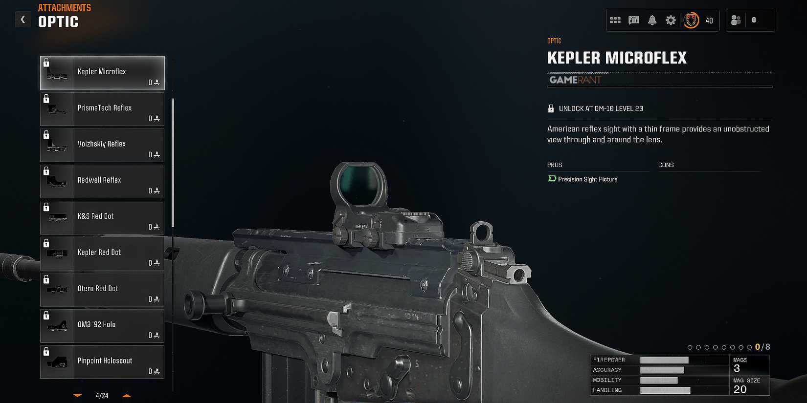 all Optic Attachments for the TR2 in Black Ops 6 