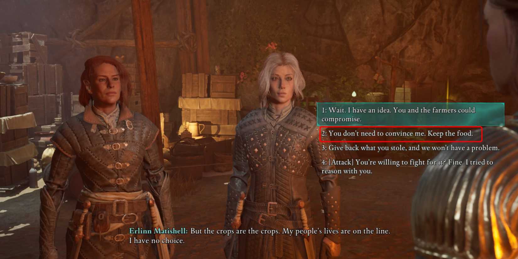 allow bandit to keep the stolen crops in avowed