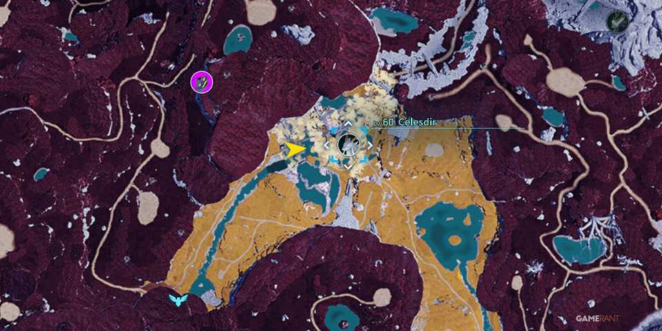 Alpha Celesdir map location in Palworld