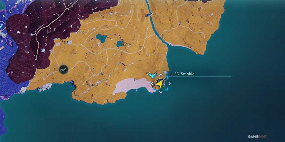 Alpha Smokie map location in Palworld 