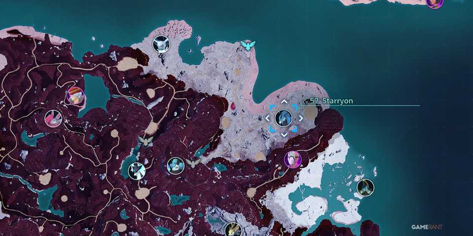 Alpha Starryon map location in Palworld