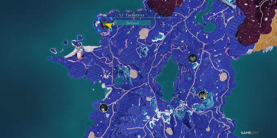 Alpha Tarantriss map location Palworld