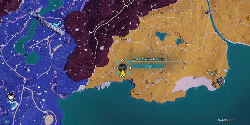 Alpha Warsect Terra map location in Palworld