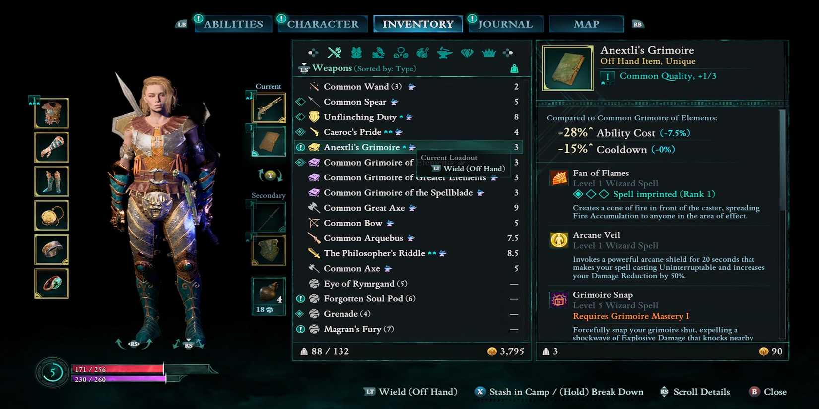 Anextli’s Grimoire weapon in Avowed