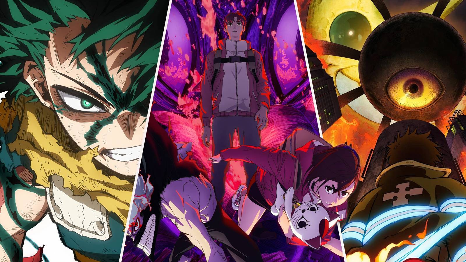 anime sequels 2025 dandadan, fire force, and my hero academia