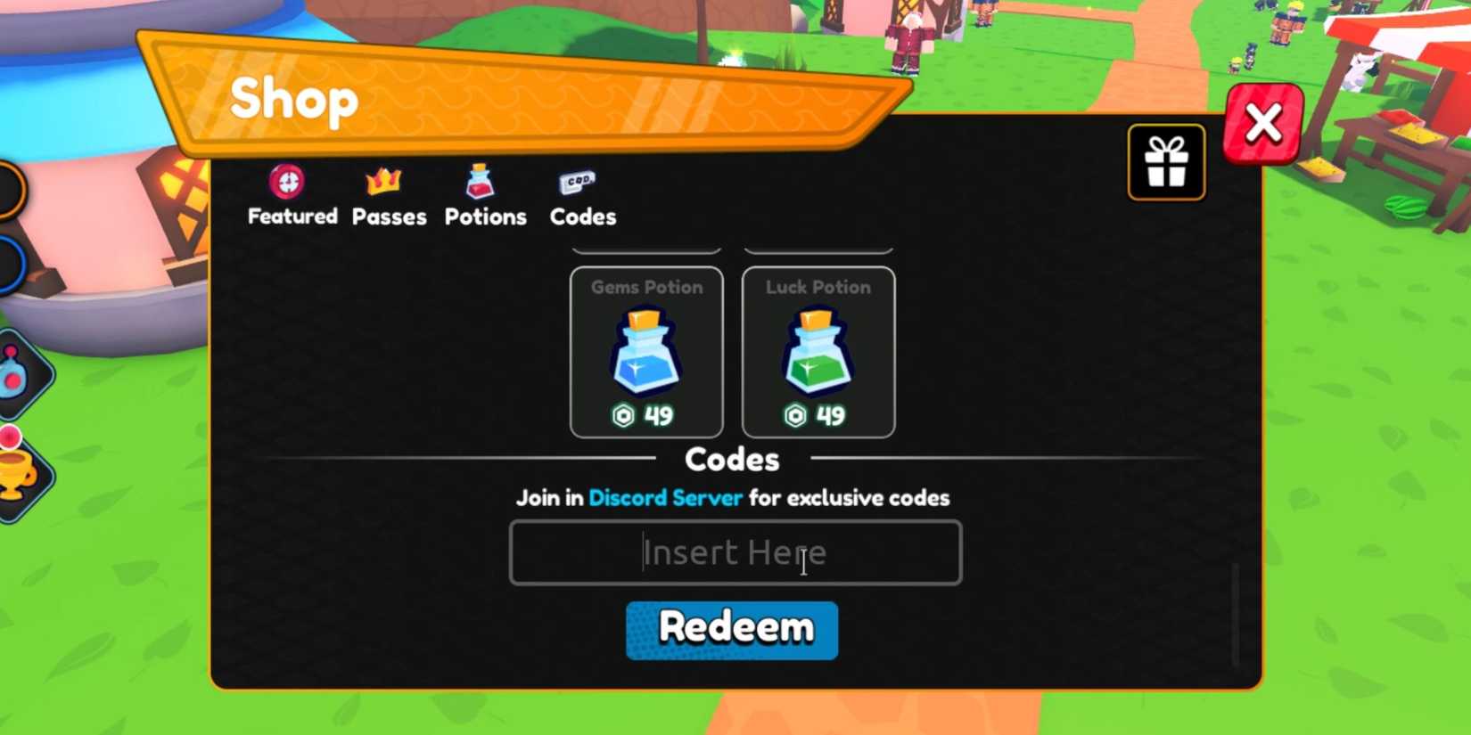 Anime Waves X the codes tab