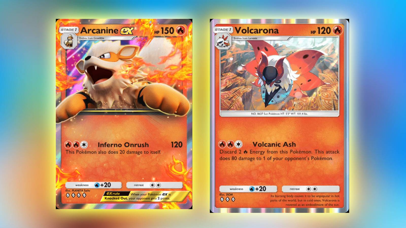 arcanine and volcarona