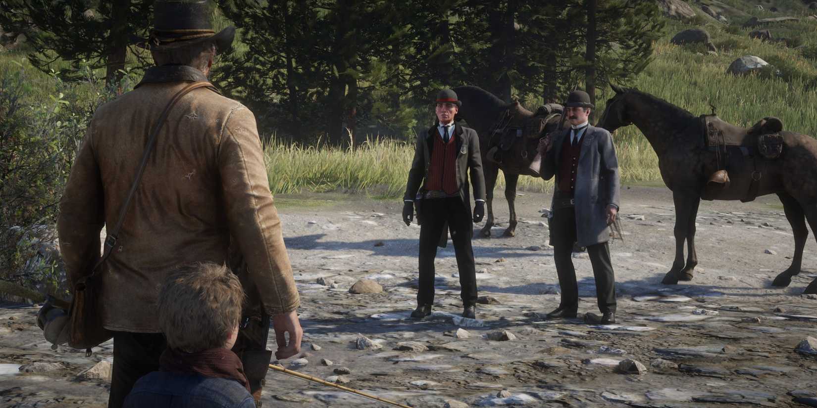 arthur confronted by the pinkertons