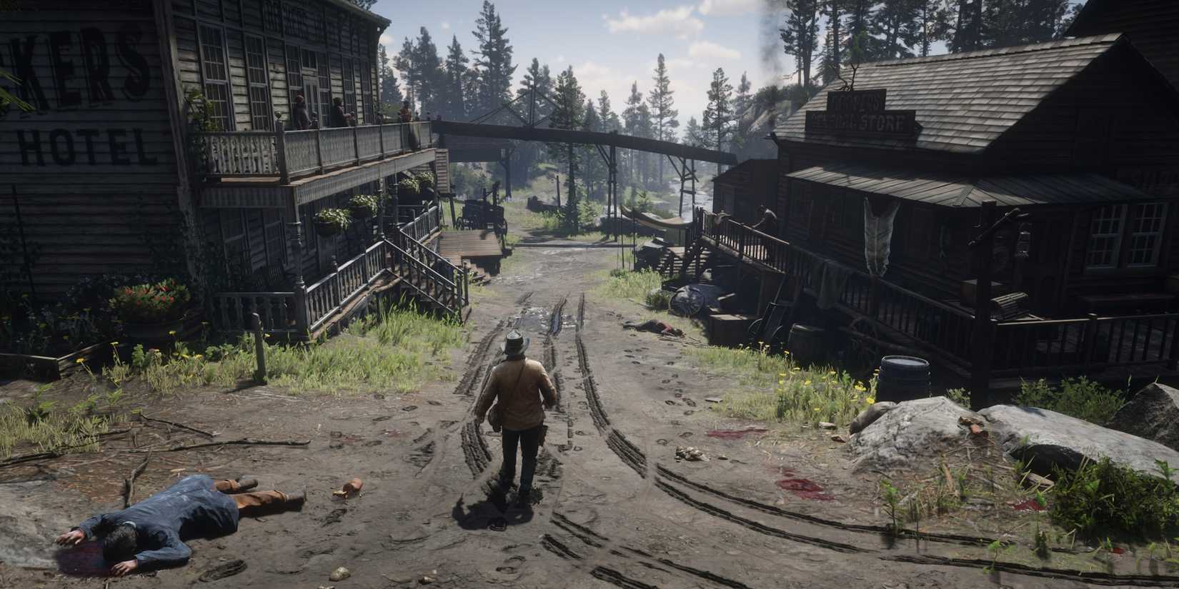 arthur morgan shoots up strawberry