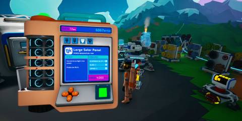 The crafting screen in Astroneer