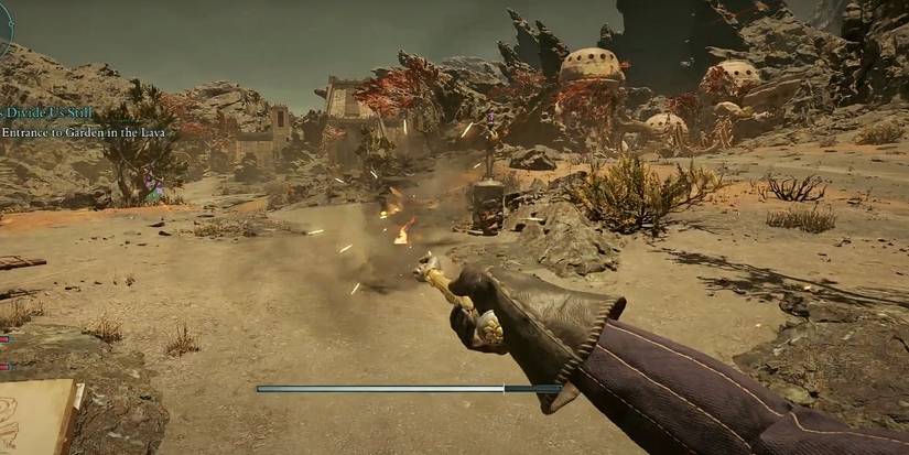 Avowed Cruel Command wand shot in battle with flames