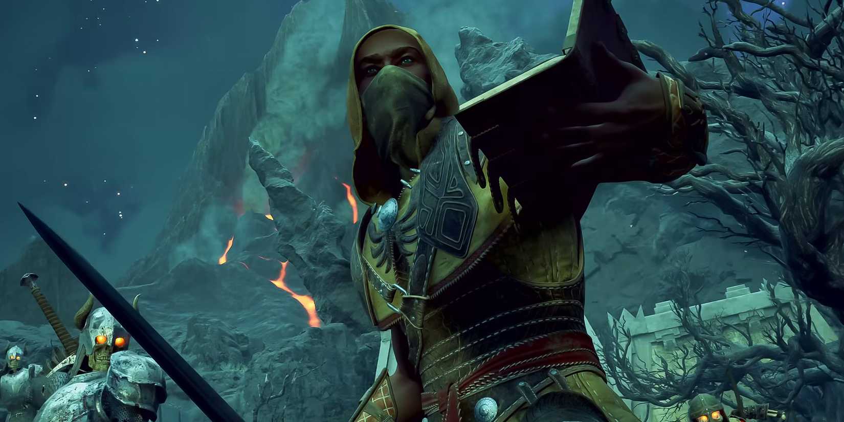 avowed-game-rant-advance-envoy-spellbook-sword-skeletons