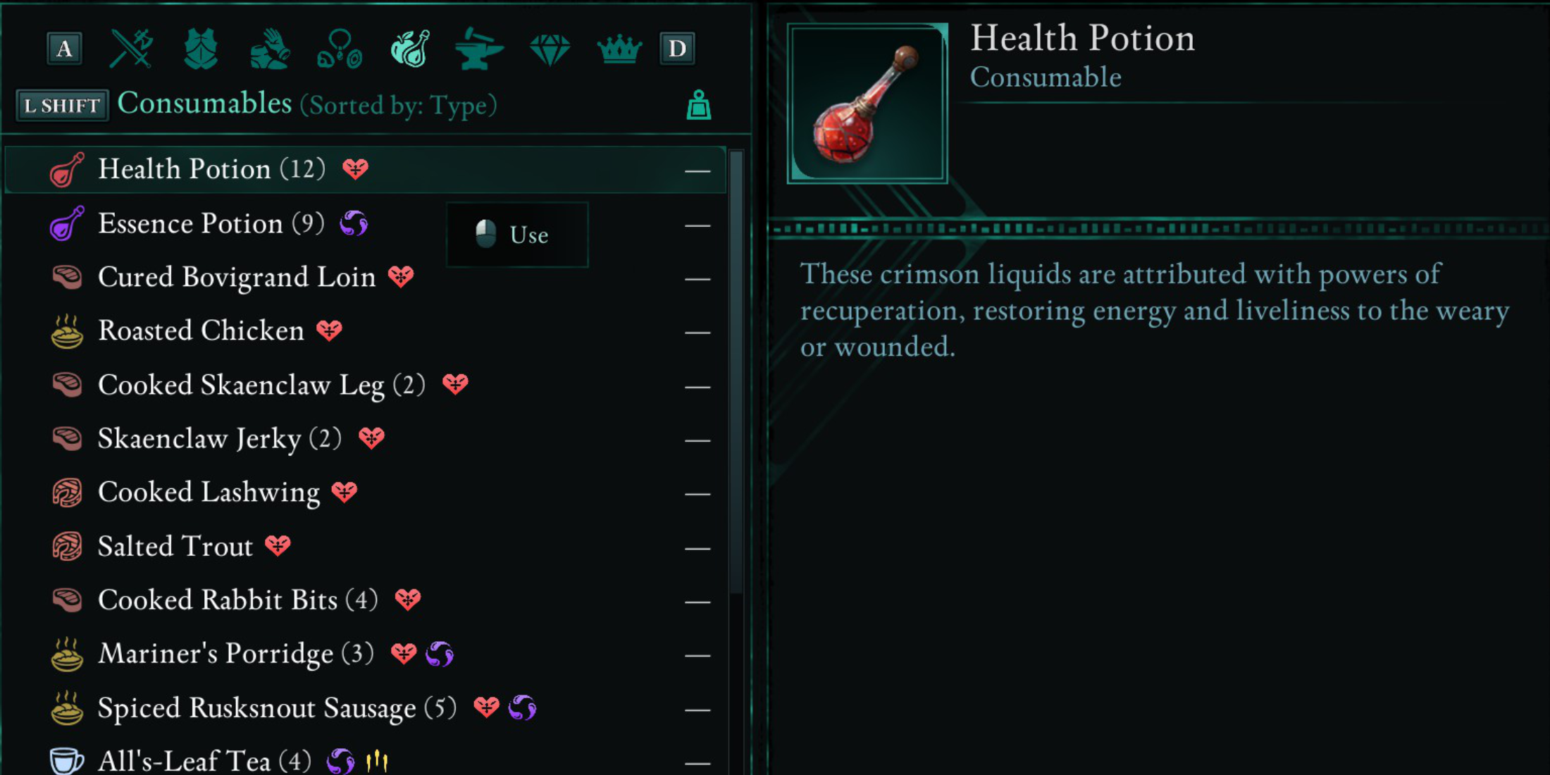 Avowed Increase Health Healing Guide How To Heal Health Potion