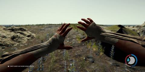 Bone Armor being shown off by character when equipped in The Forest