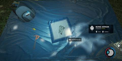 Bone Armor highlighted in crafting/inventory menu in The Forest