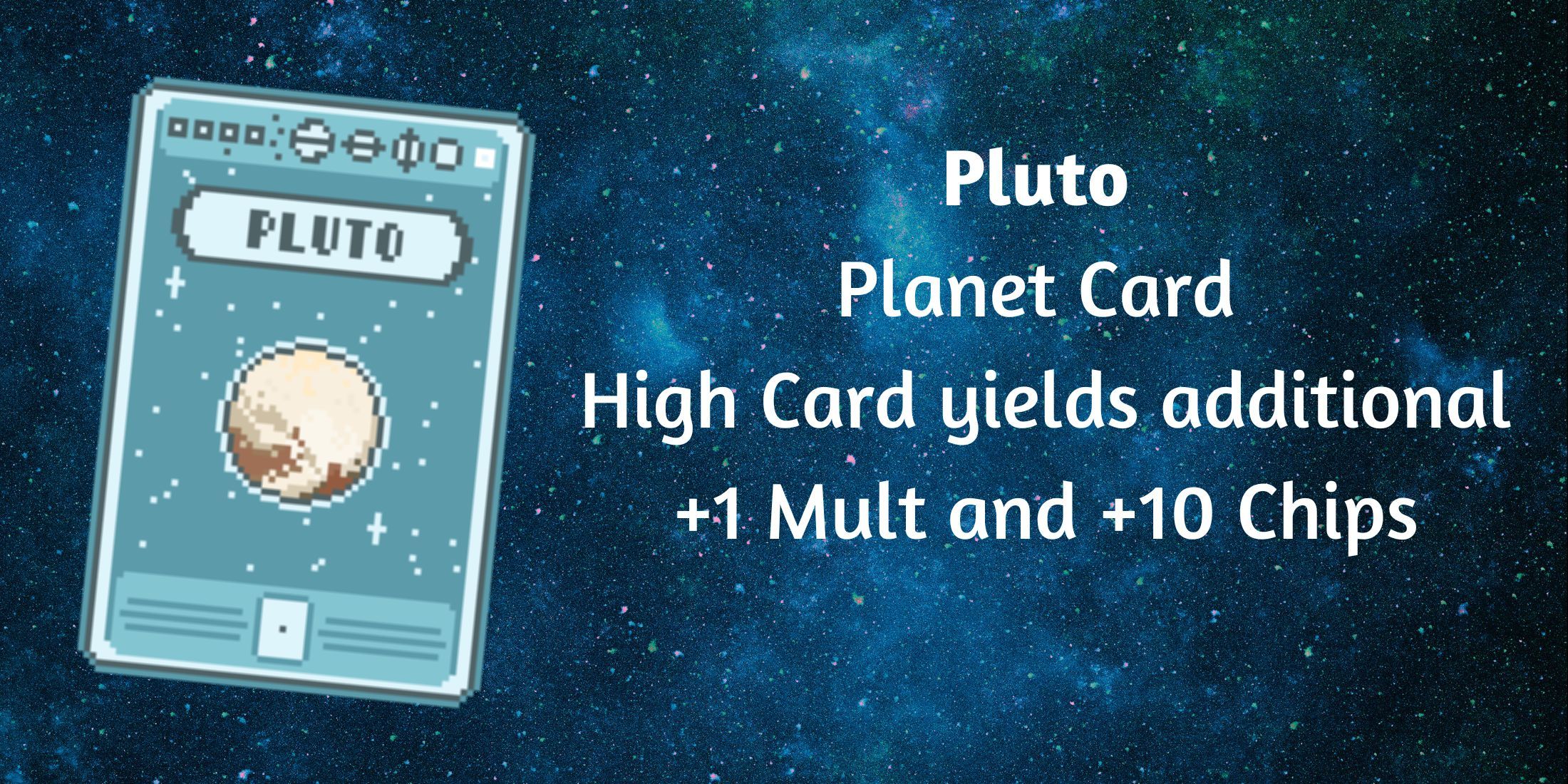 Balatro Pluto Planet Card