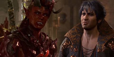 karlach and Enver Gortash from Baldur's Gate 3