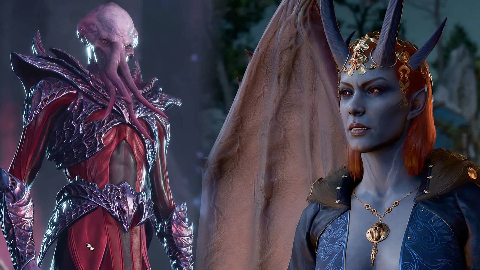 Mindflayer tav and Mizora in Baldur's Gate 3