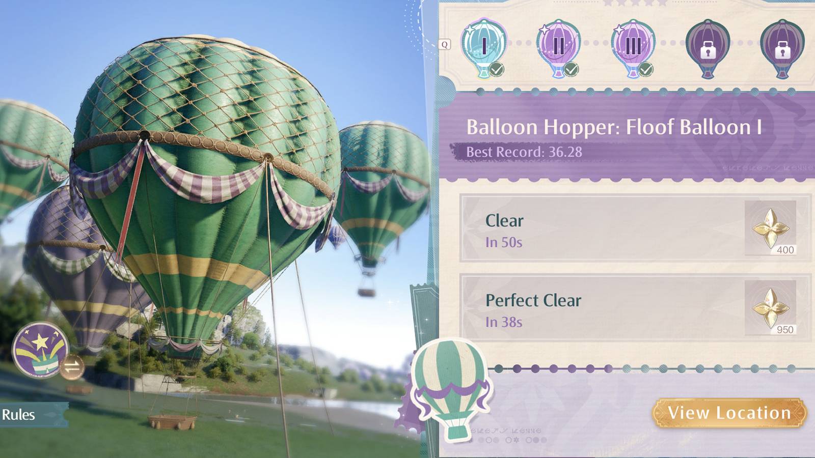 balloon hopper firework isles themed game in infinity nikki