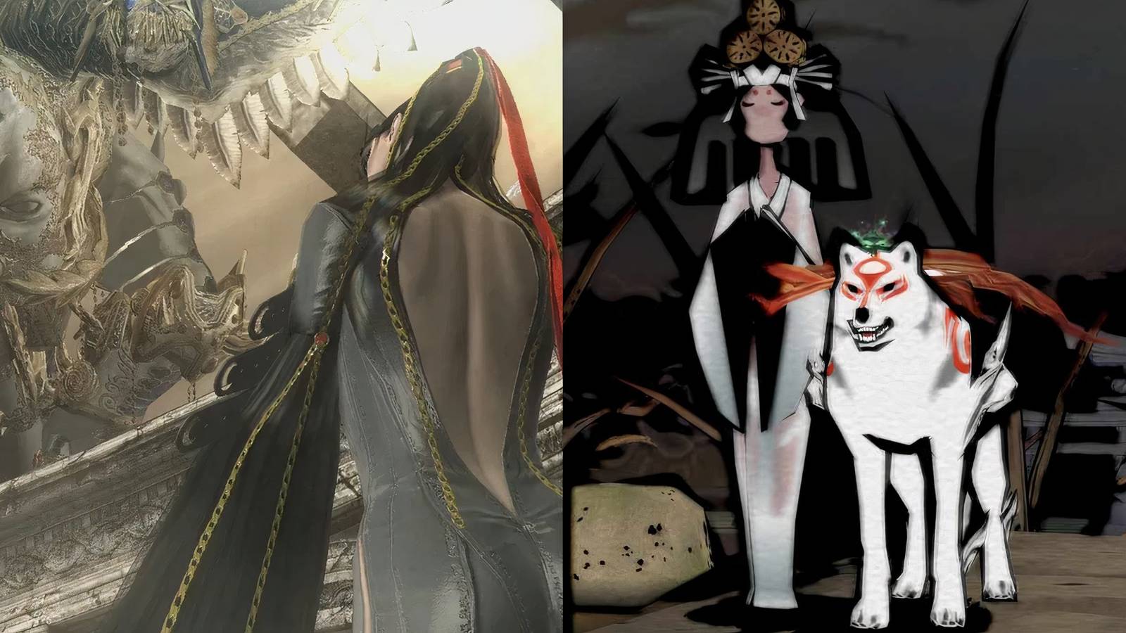 Bayonetta and Okami split image-1