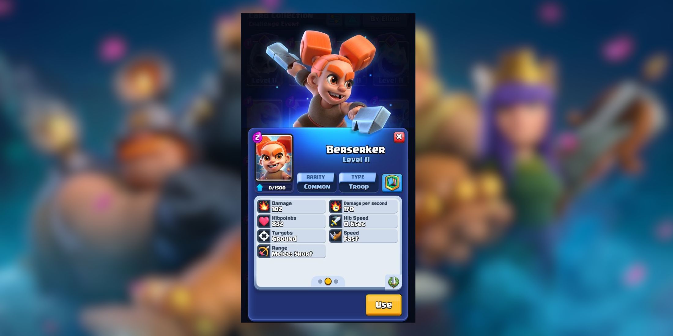 berserker stats clash royale