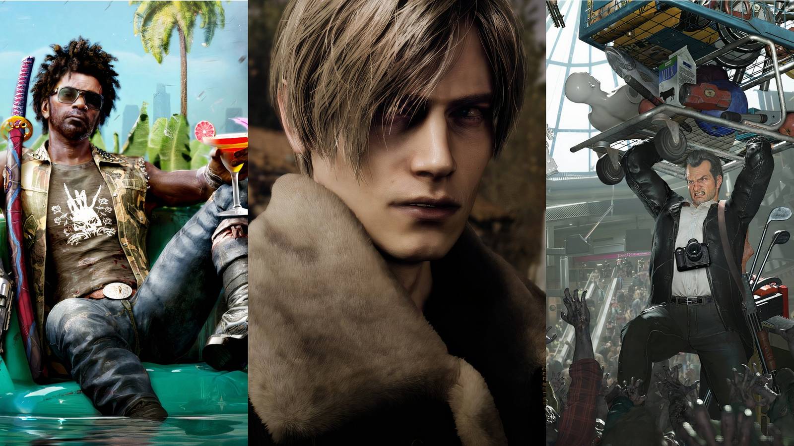 Image depicting Dead Island 2, Resident Evil 4 Remake, and Dead Rising Remaster
