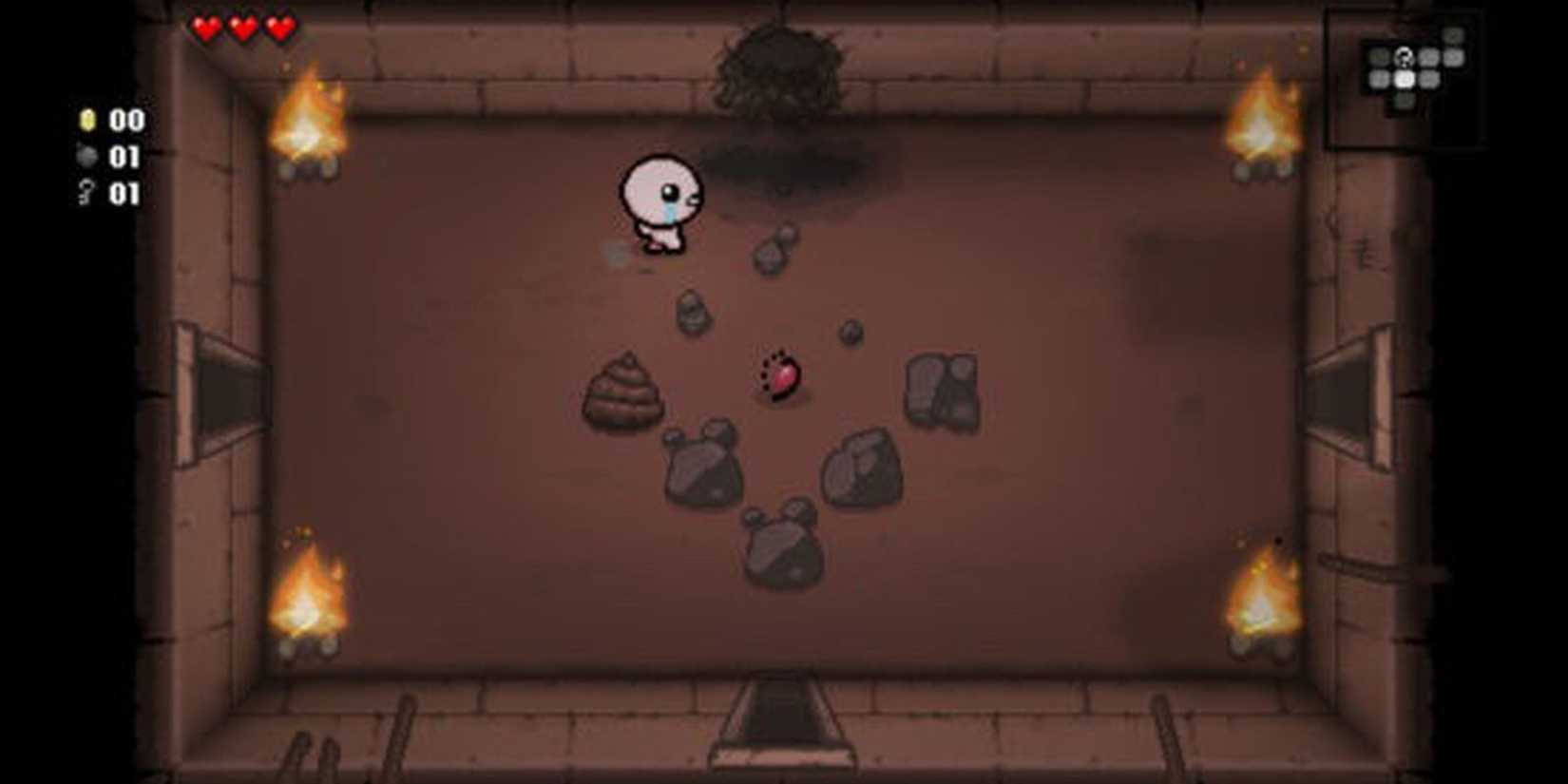 The iOS version of Binding of Isaac's first level
