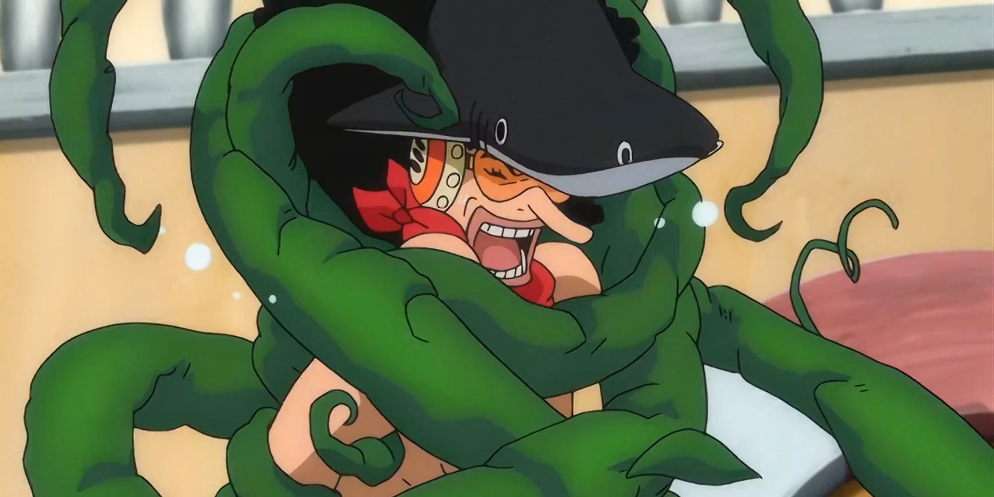 Binz uses his Devil Fruit to capture Usopp.