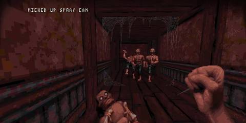 caleb using the voodoo doll weapon