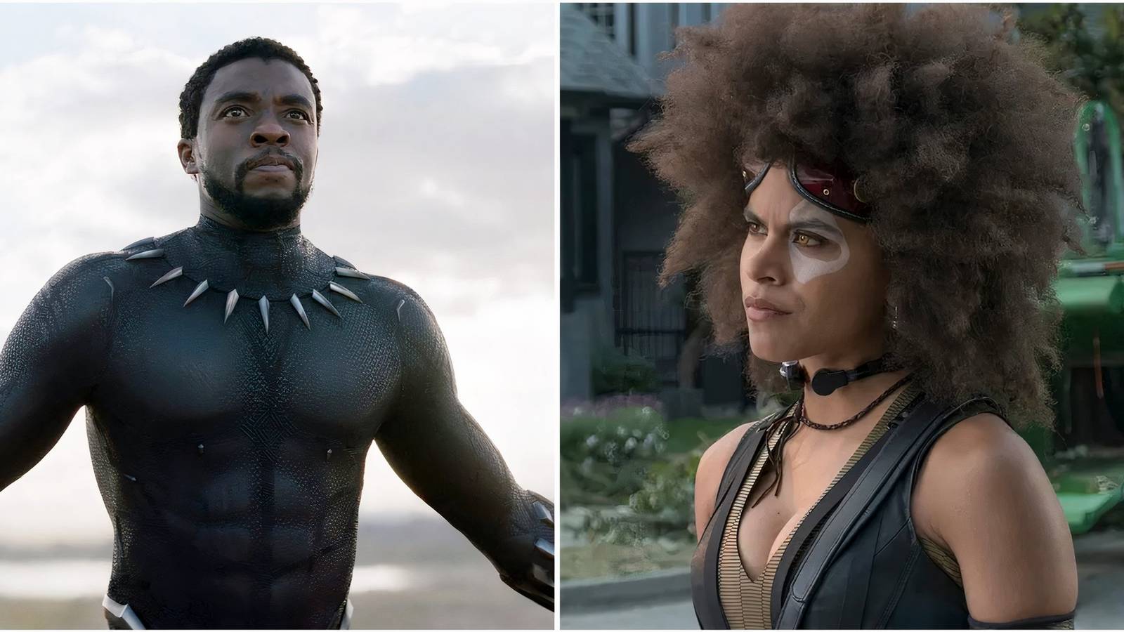 Black Panther in Black Panther and Domino in Deadpool 2